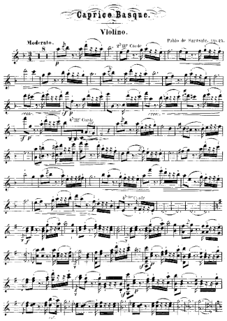 Pablo de Sarasate  score for Violin