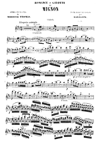 Pablo de Sarasate  score for Violin