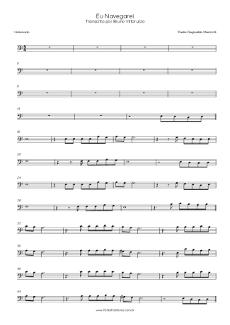 Padre Marcelo Rossi Eu Navegarei score for Cello