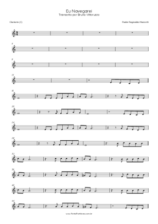 Padre Marcelo Rossi Eu Navegarei score for Clarinet (C)