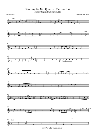 Padre Marcelo Rossi  score for Clarinet (C)