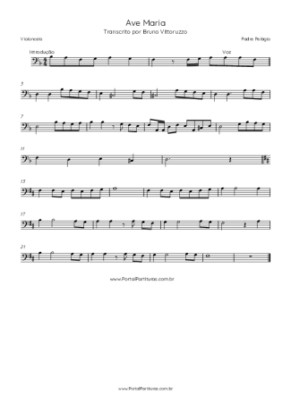 Padre Pelágio  score for Cello