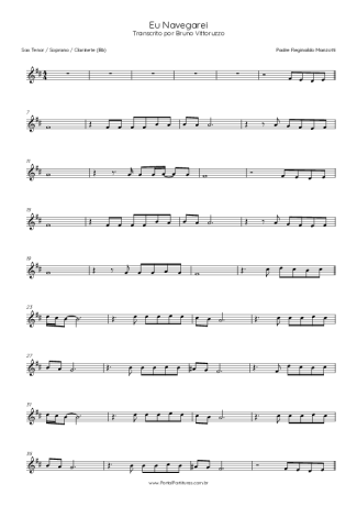 Padre Reginaldo Manzotti Eu Navegarei score for Clarinet (Bb)