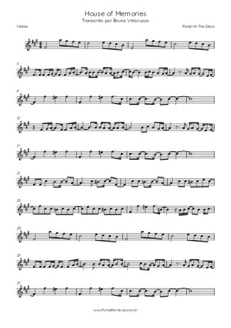 Panic! At The Disco  score for Violin
