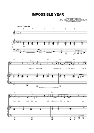Panic! At The Disco  score for Piano
