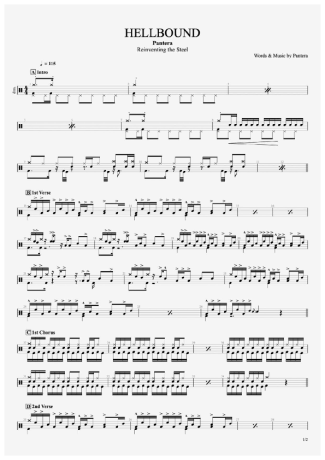 Pantera Hellbound score for Drums
