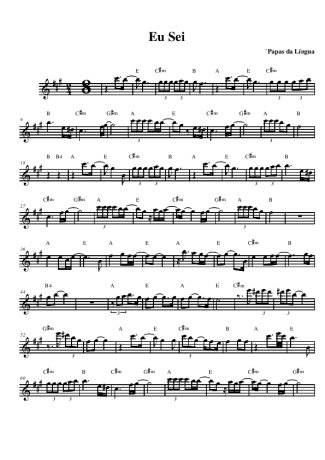 Papas na Língua  score for Alto Saxophone