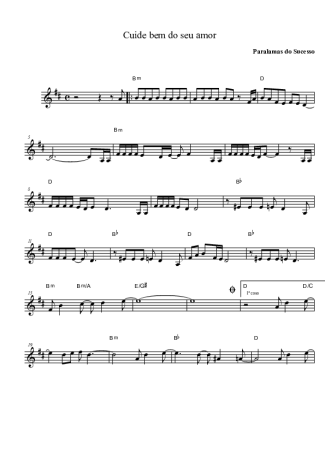 Paralamas do Sucesso Cuide Bem do Seu Amor score for Tenor Saxophone Soprano (Bb)