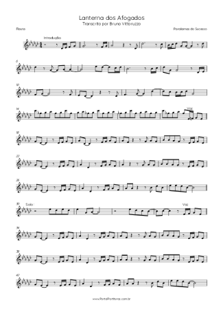 Paralamas do Sucesso  score for Flute
