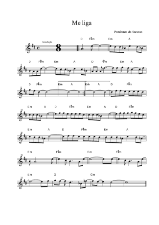 Paralamas do Sucesso Me Liga score for Tenor Saxophone Soprano (Bb)