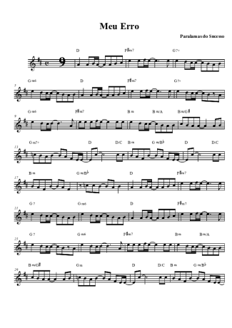 Paralamas do Sucesso Meu Erro score for Tenor Saxophone Soprano (Bb)