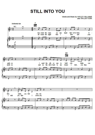 Paramore  score for Piano