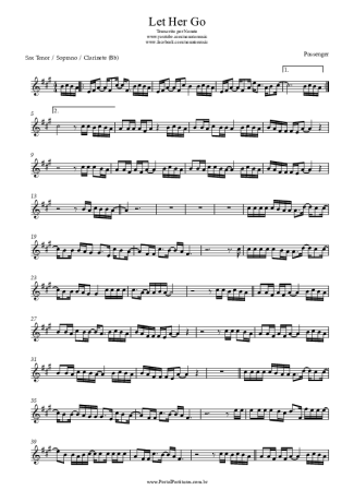 Passenger  score for Clarinet (Bb)