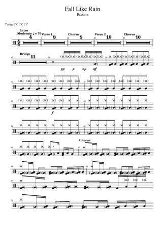 Passion feat. Rachel Halbach  score for Drums