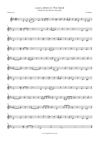 Pat Boone  score for Clarinet (C)