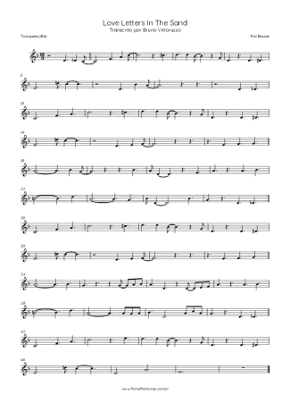 Pat Boone  score for Trumpet