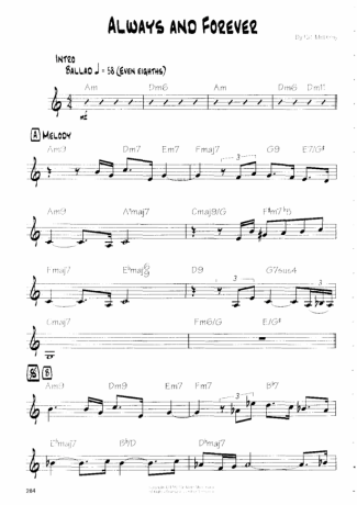Pat Metheny Always And Forever score for Guitar