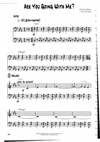 Pat Metheny Are You Going With Me score for Guitar