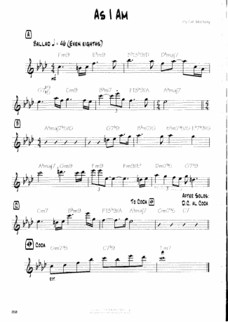 Pat Metheny As I Am score for Guitar
