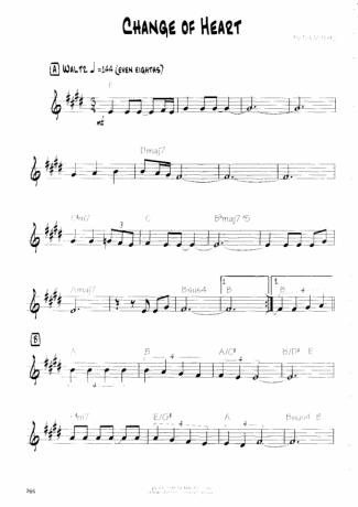 Pat Metheny Change Of Heart score for Guitar