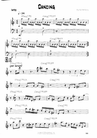 Pat Metheny Dancing score for Guitar