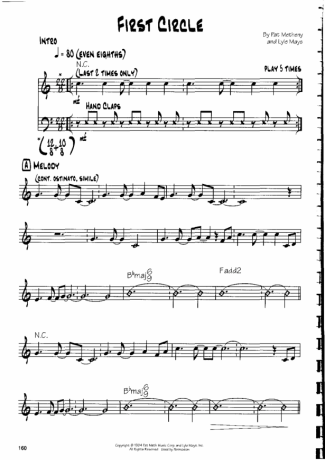 Pat Metheny First Circle score for Guitar