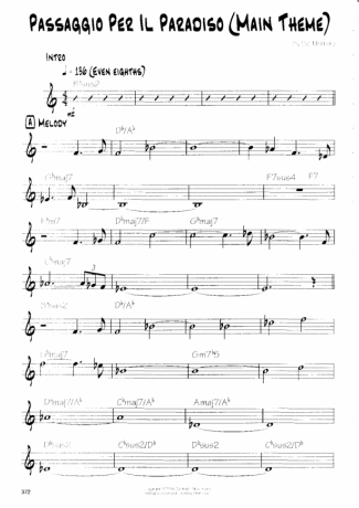 Pat Metheny Passagio Per Il Paradiso score for Guitar