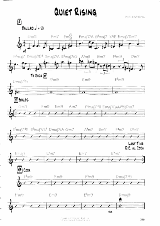 Pat Metheny Quiet Rising score for Guitar