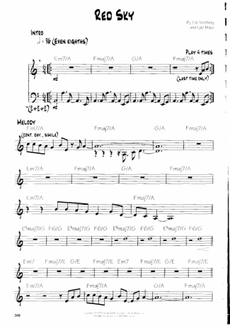 Pat Metheny Red Sky score for Guitar