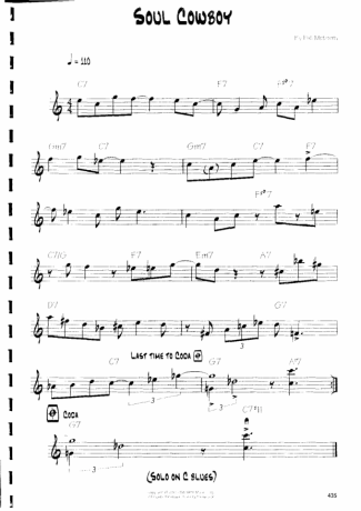 Pat Metheny Soul Cowboy score for Guitar
