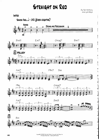 Pat Metheny Straight On Red score for Guitar