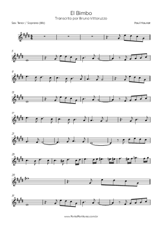 Score for Tenor Saxophone Soprano (Bb)