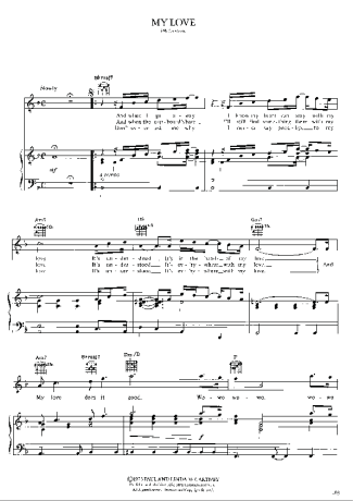 Paul McCartney  score for Piano