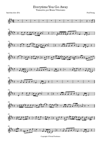 Paul Young  score for Alto Saxophone