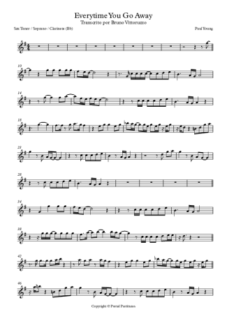 Paul Young  score for Tenor Saxophone Soprano (Bb)