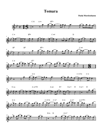 Paula Morelenbaum Tomara score for Tenor Saxophone Soprano (Bb)