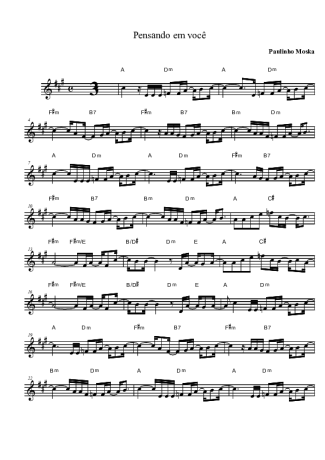 Paulinho Moska  score for Clarinet (Bb)