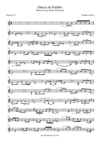 Paulinho da Viola  score for Clarinet (C)