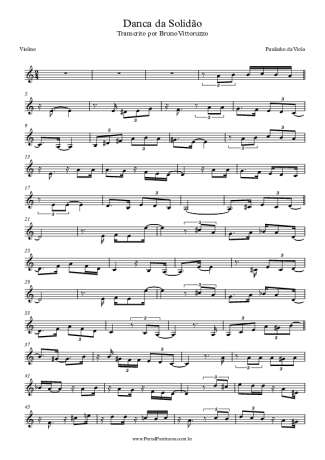 Paulinho da Viola Dança Da Solidão score for Violin
