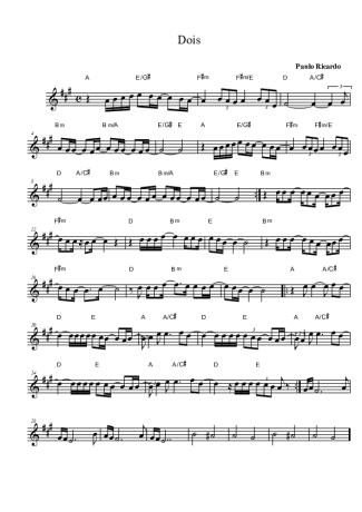 Paulo Ricardo  score for Tenor Saxophone Soprano (Bb)
