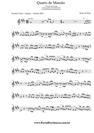 Deslizes - Fagner - Partitura para Saxofone Alto (Eb)