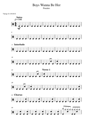 Score for Drums