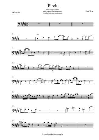 Pearl Jam  score for Cello