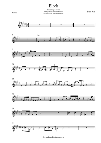 Pearl Jam  score for Flute