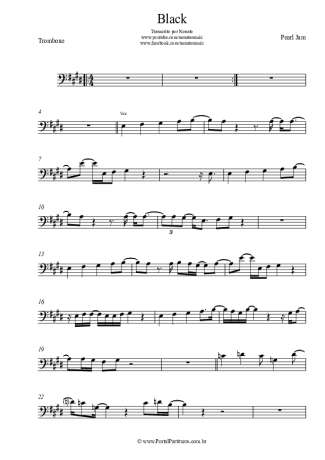 Pearl Jam  score for Trombone