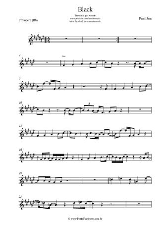 Pearl Jam  score for Trumpet