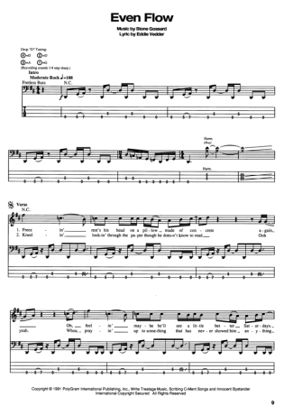 Pearl Jam  score for Bass