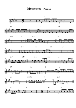 Peninha Momentos score for Clarinet (Bb)