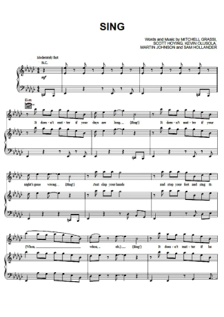 Pentatonix Sing score for Piano