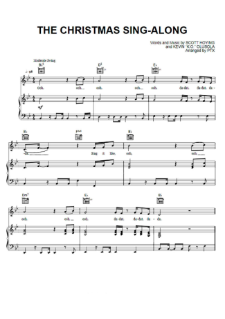 Pentatonix The Christmas Sing Along score for Piano